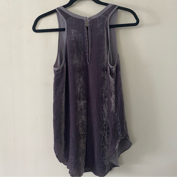 Aritzia Wilfred Svres Crushed Velvet Top | Color: Gray/Purple | - Picture 4 of 5
